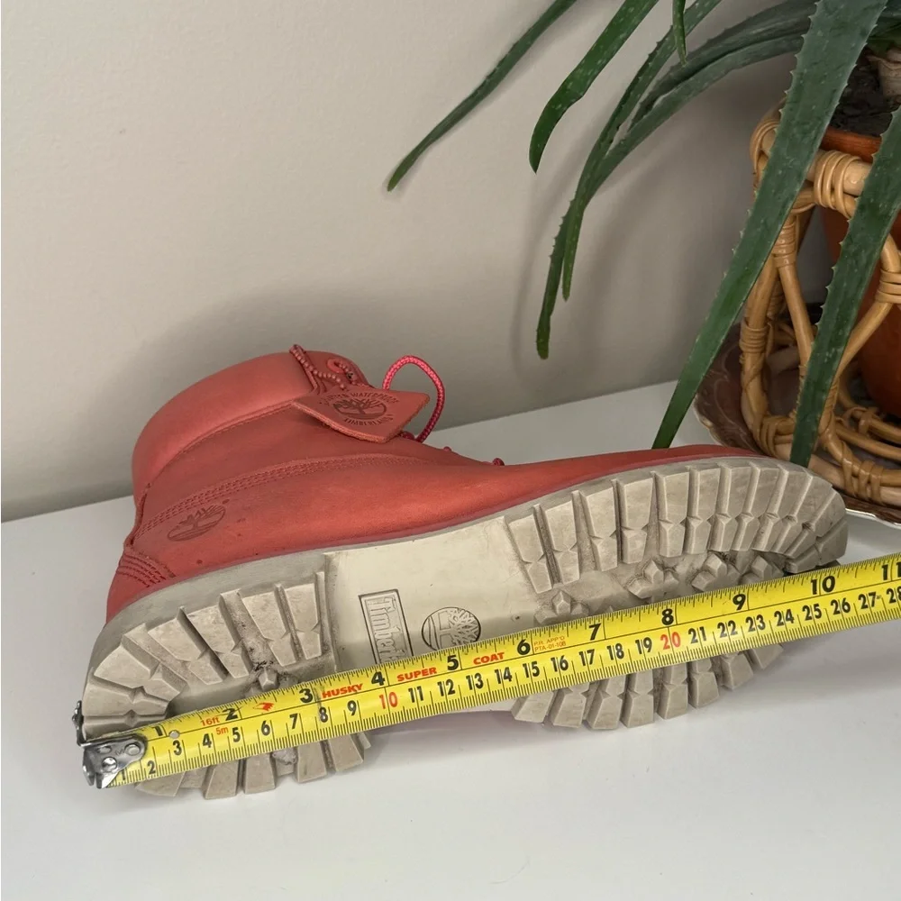 Timberland Women’s 6-Inch Premium Waterproof Boots Pink Leather PrimaLoft Size 9 - Picture 14 of 14